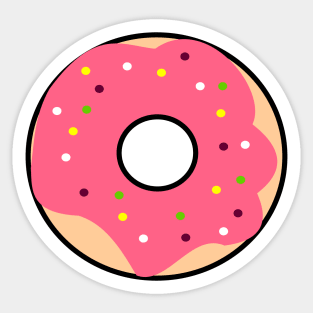 Rose Donuts Pattern Sticker